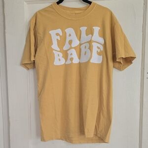Comfort Colors Mustard 'Fall Babe' Tee